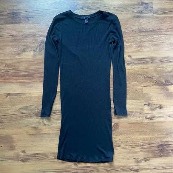 Long-sleeved Bodycon Black Dress – Forever 21 - Picture 1 of 3